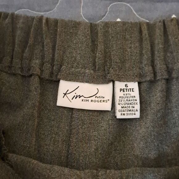Kim Rogers Gray Pull on Pants size 6 petite - Picture 3 of 5